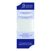 Pack of Satin Smooth natural muslin epilating strips on a white background