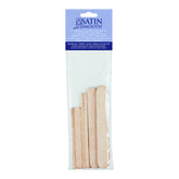 Satin Smooth waxing steps and applicator kit packaging on a white background