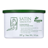 Satin Smooth Citrus Mojito thin film hard wax container on a white background