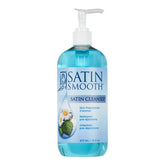 Satin Cleanser bottle from the front in a white background