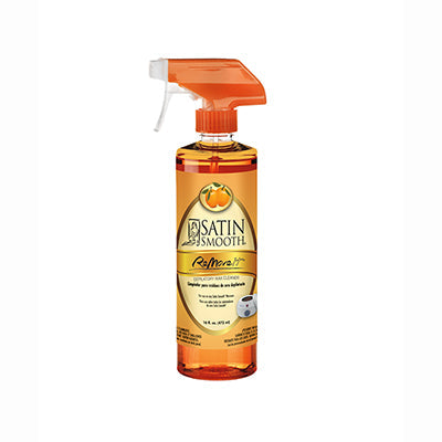 Frontview of 16-ounce Satin Smooth Remove it depilatory wax cleaner in citrus scent