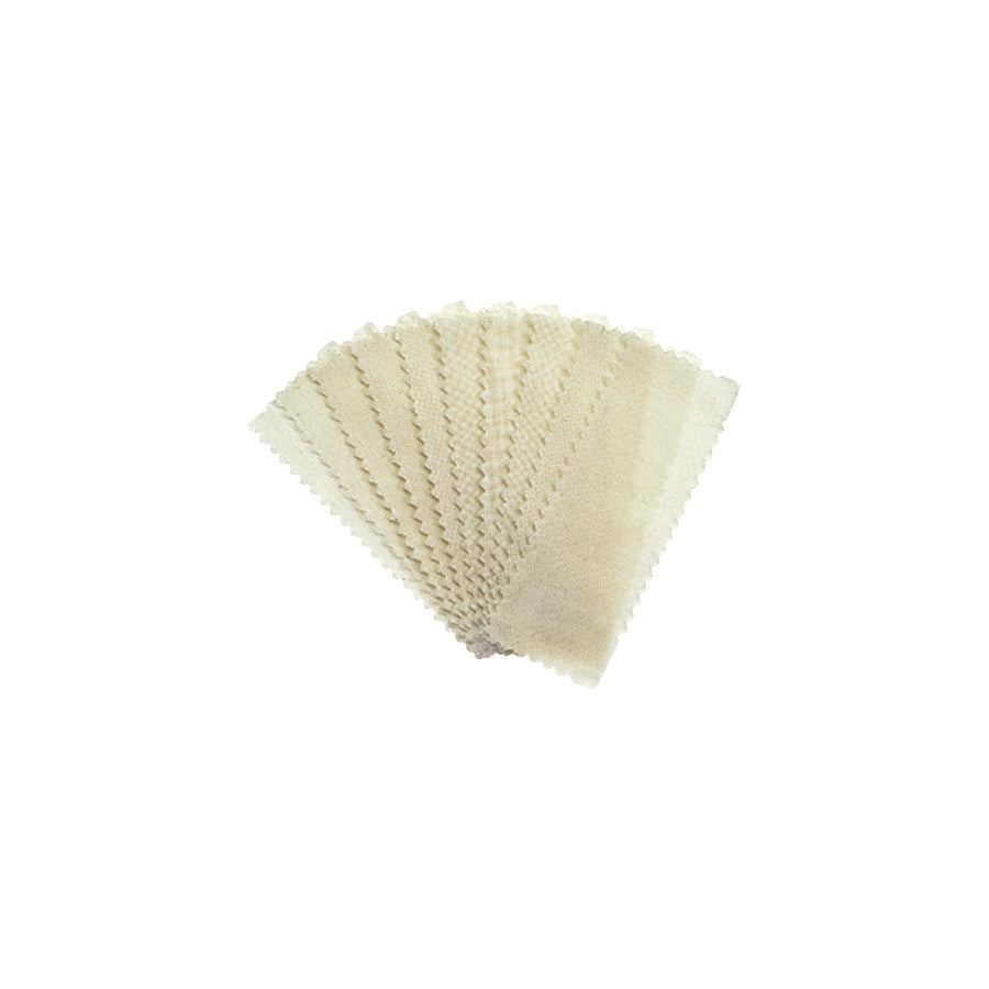 Set of Satin Smooth Small Muslin Epilating Strips spread to feature their rectangular shape & side ridges