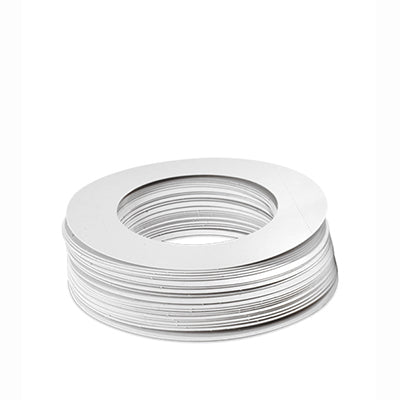 Stack of Satin Smooth Universal Protective Collar featuring its circular ring shape