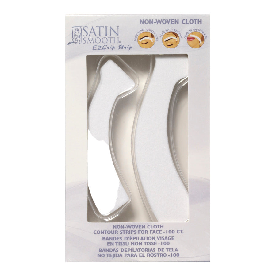 Satin Smooth EZ Grip Strip packaging with a white strip inside on a white background