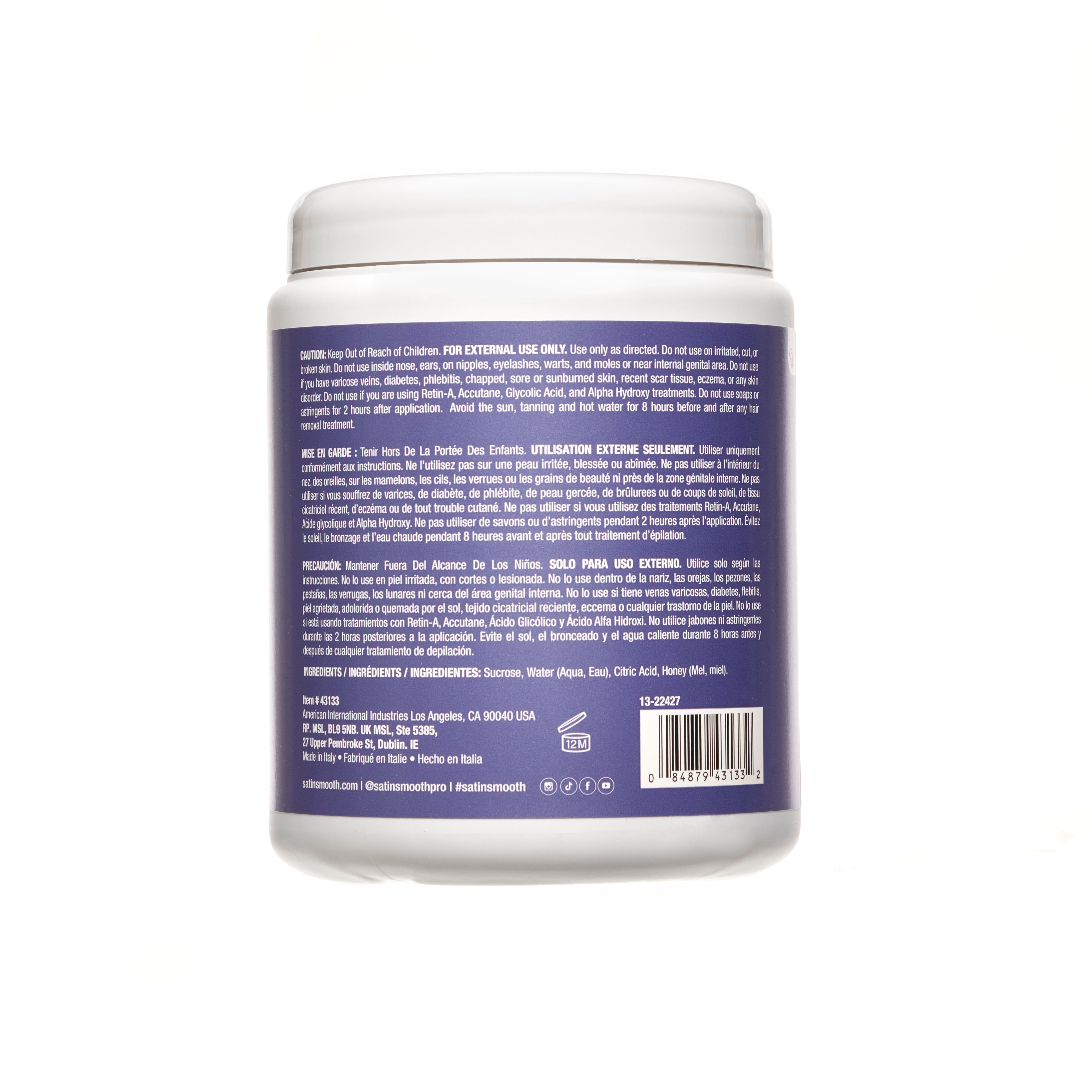 Back label of a Sugar Paste Firm on a white background