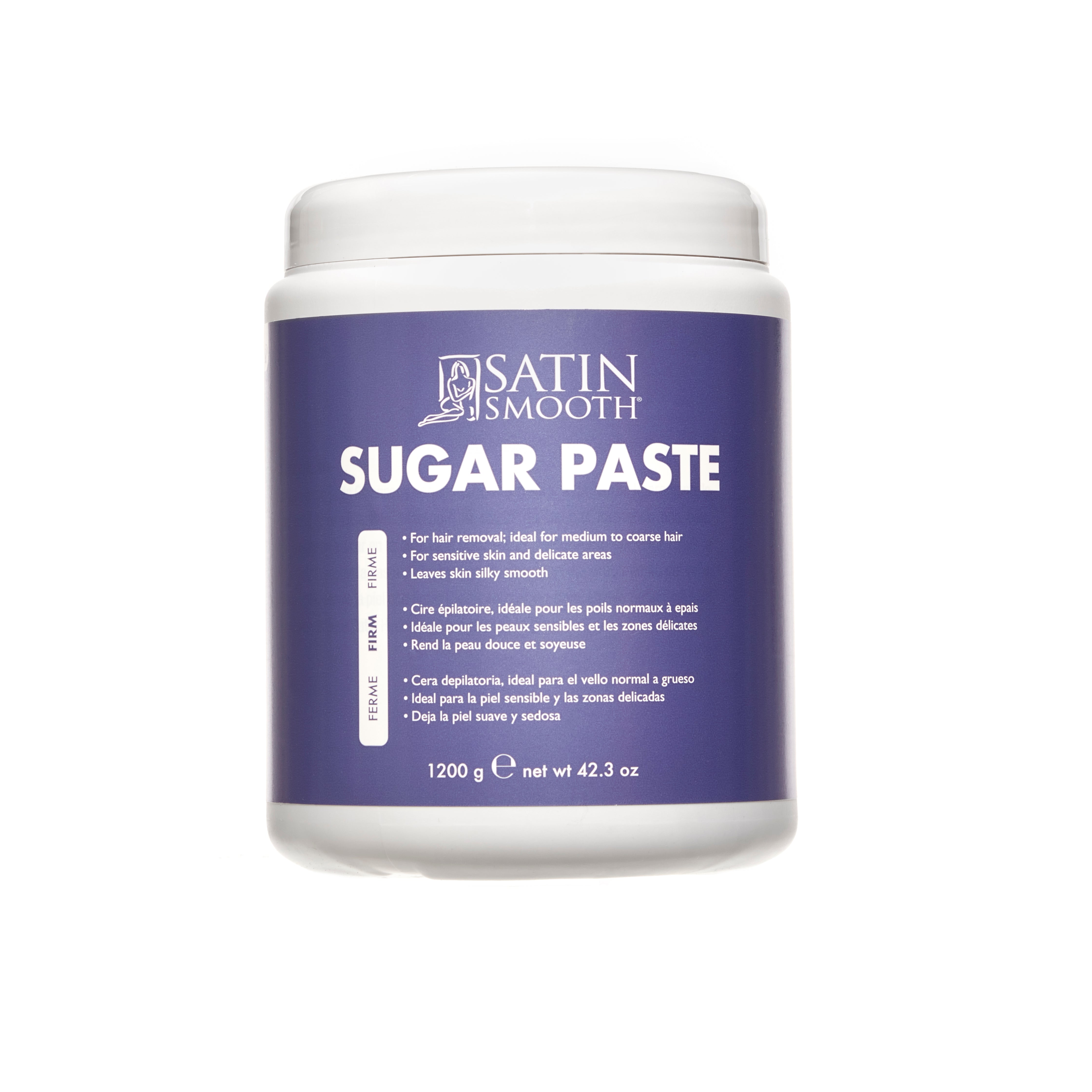 Jar of Satin Smooth Sugar Paste Firm on a white background
