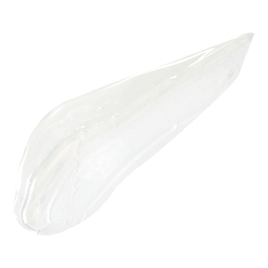 satin smooth Pure Clear pebble wax smear with a white background 