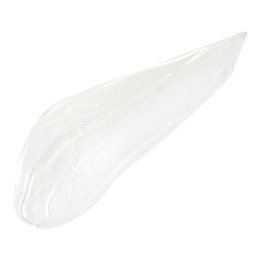 satin smooth Pure Clear pebble wax smear with a white background 