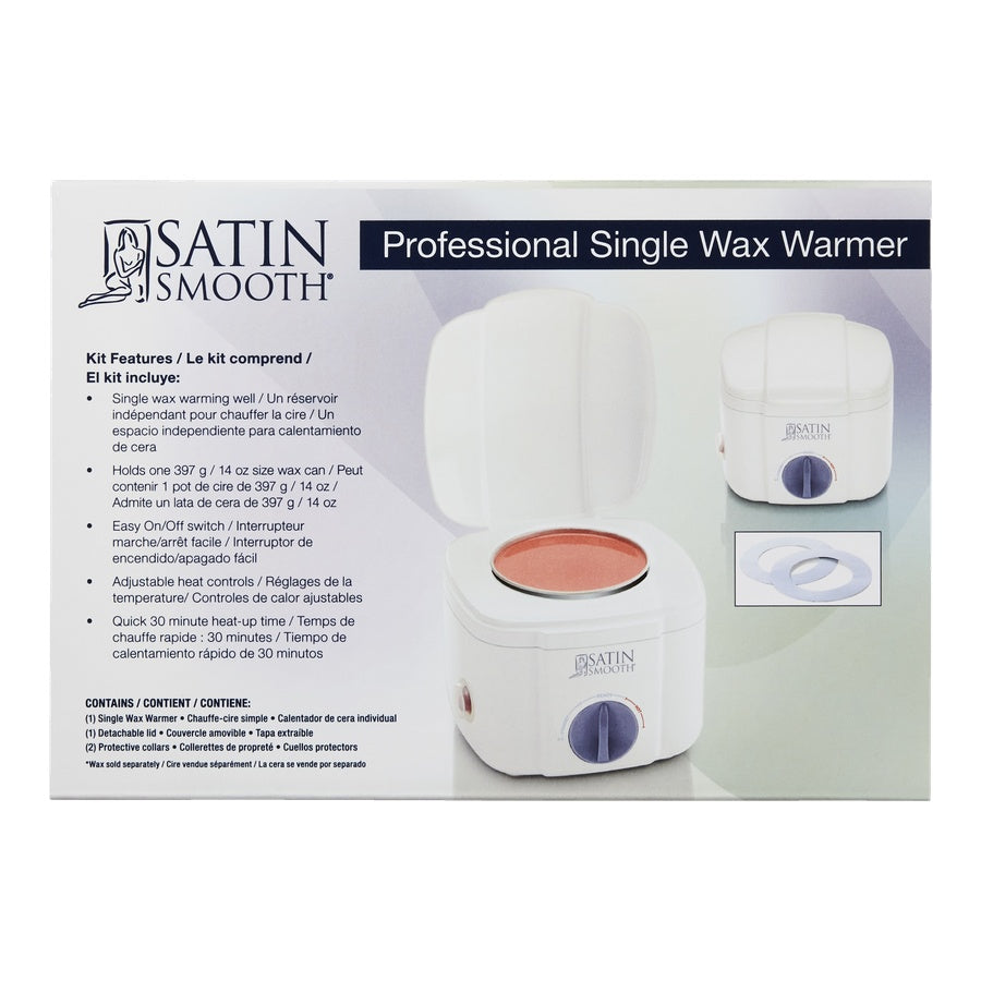 Satin Smooth professional single wax warmer packaging on a white background