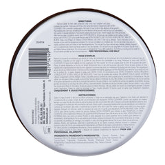 Back label of a cosmetic product with text and a barcode on a white background
