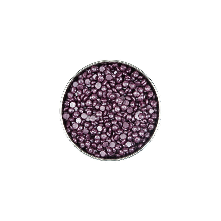 Amethyst crystal pebble wax pebbles on a white background