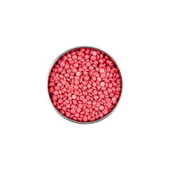 Satin Smooth Pebble Wax Wild Cherry with Vitamin E  in a metal container on a white background