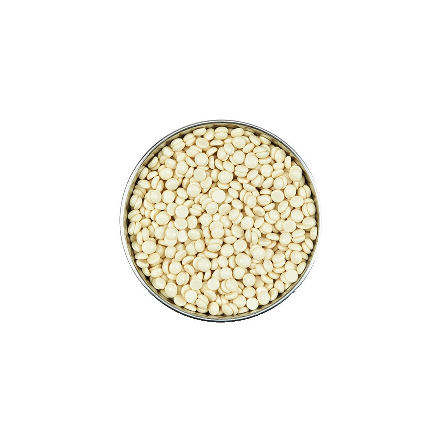 Satin Smooth Pebble Wax Calendula Gold in a container