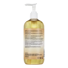 Bottle of liquid soap with pump dispenser on a white background