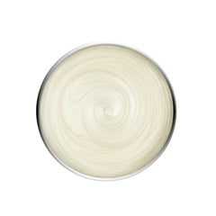 Top view of an open cylinder can of Satin Smooth PEBBLES WAX™ Ultra Sensitive Zinc Oxide Thin-Film Flex Wax 23oz  showing its warm white color