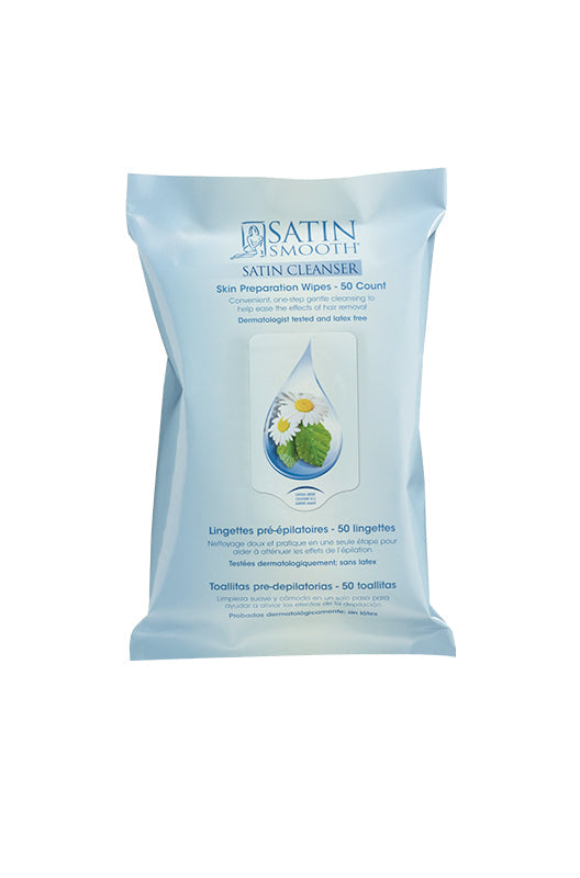 The actual frontage of pre-depilatory antiseptic cleanser for hair removal  moist wipes