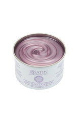 Angled top view of a 14 ounce can of Satin Smooth Amethyst Crystal Wax showing its contents