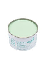 Angled top view of a 14 ounce can of Satin Smooth Aloe Vera Wax showing its contents