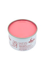 Angled top view of a 14 ounce can of Satin Smooth Cherry Hard Wax with Vitamin E featuing its glossy blue color