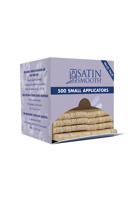 Satin Smooth 500 Small Applicators Value Pack, ideal for waxing, product application, and cosmetic use.