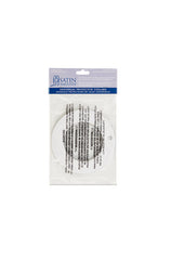 Front view of Satin Smooth Universal Protective Collar packaging showing white collar front with plastic bag warning