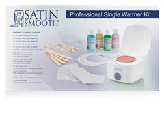 Satin Smooth Professional Single Warmer Kit box with full contents list and product display.